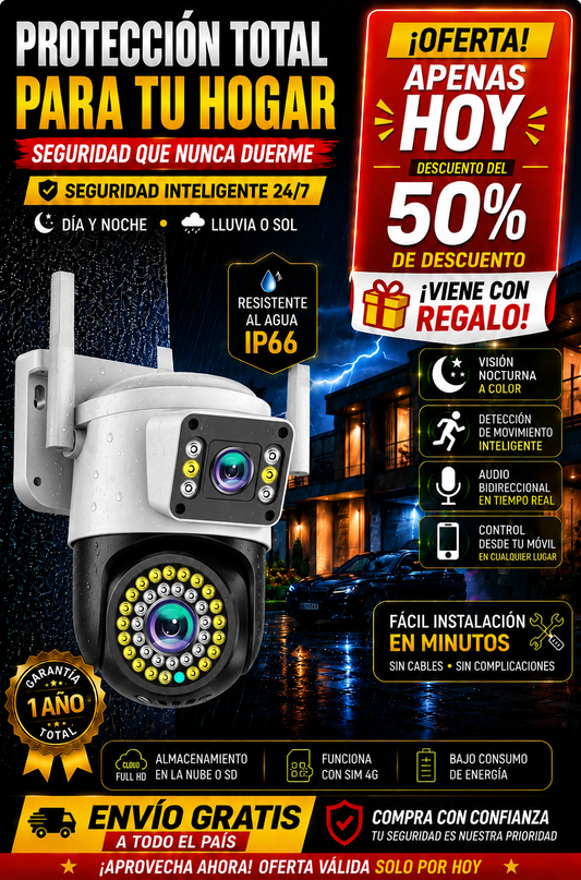 ¿Tu hogar está realmente protegido? La cámara que los ladrones detestan — visión 360°, alerta inmediata y control desde tu celular + Regalo🎁