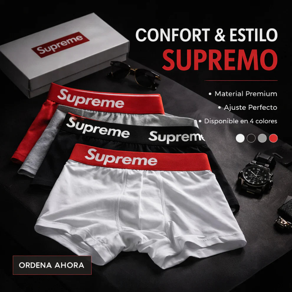 🔥 Mega Pack Bóxers Supreme x12 + 12 Medias GRATIS + REGALO 🔥
