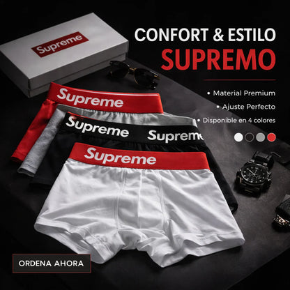 🔥 Mega Pack Bóxers Supreme x12 + 12 Medias GRATIS + REGALO 🔥