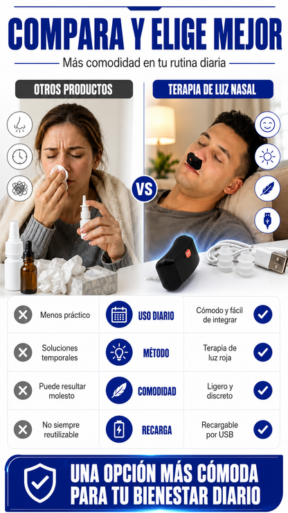 LumiNasal M-06 | Dispositivo Nasal de Luz Roja Recargable + Envio Gratis