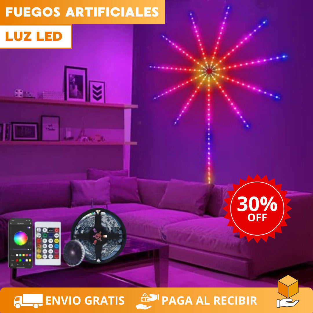 Luces LED con Efecto de Fuegos Artificiales 🎇