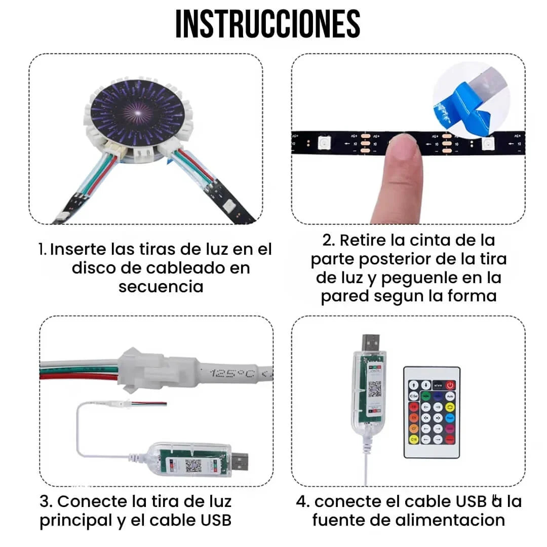 Luces LED con Efecto de Fuegos Artificiales 🎇