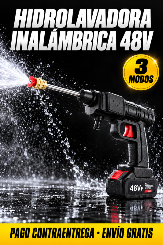 LavaMax 48V | Hidrolavadora Portátil Inalámbrica 3 Modos + Envío Gratis + Regalo