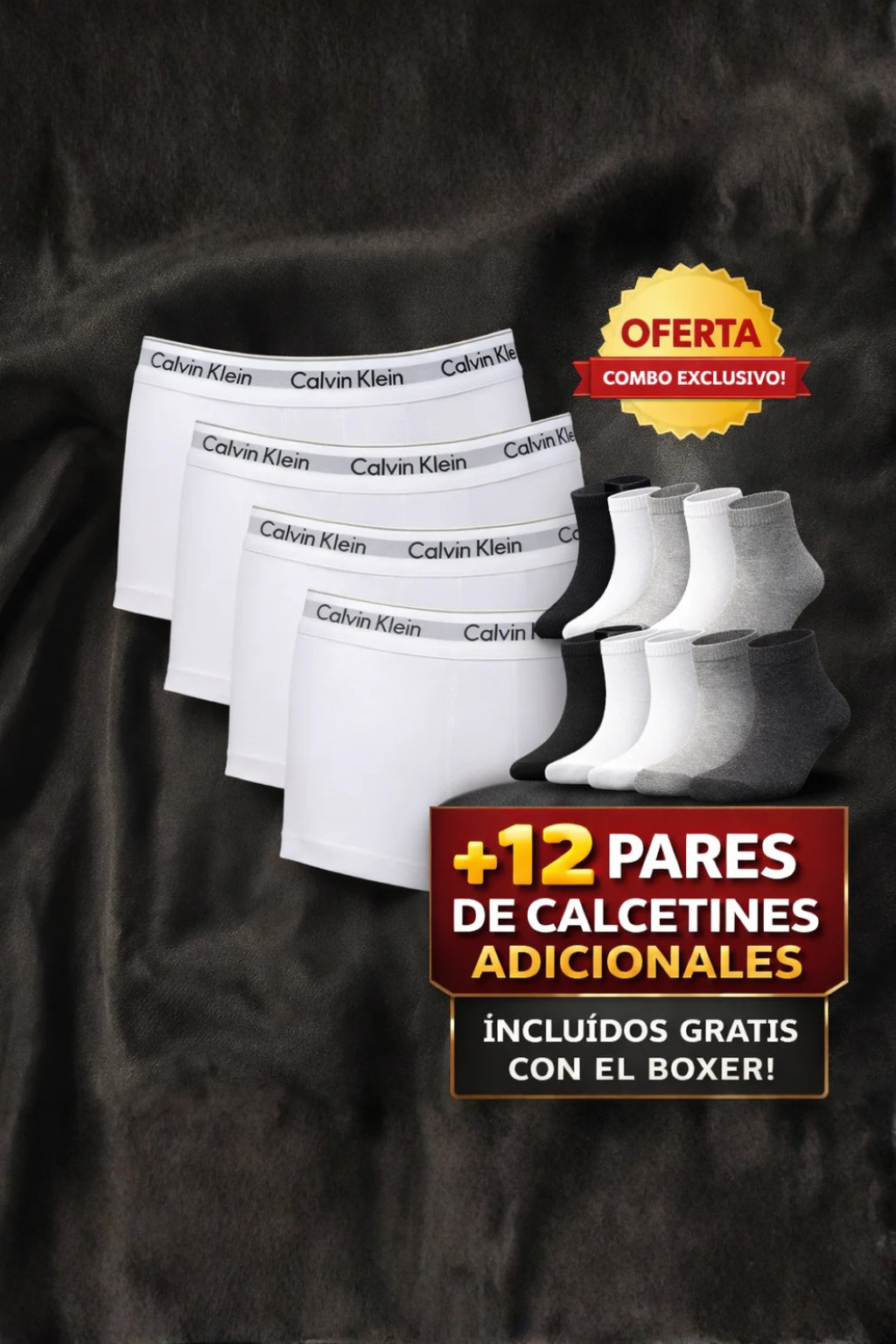 🔥OFERTA BÓXER Calvin Klain X12 - COMPRE 6 Y LLÉVESE 12 + 12 Calcetines🔥50% DTO
