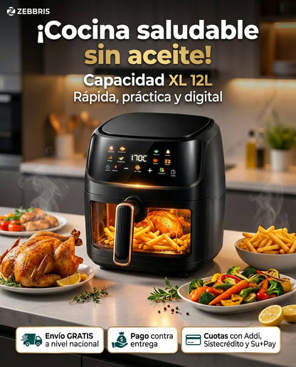 (LIQUIDACIÓN VELMORA) - Freidora De Aire Xhome 12 Lts + Regalo + Envio Gratis