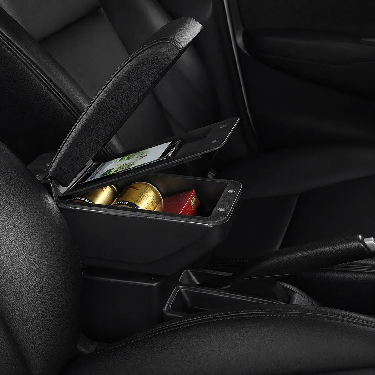 Cajonera apoyabrazos Universal 3 en 1 para Carro con Carga USB